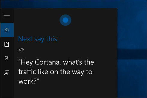 Treenige häält Cortana Windows 10