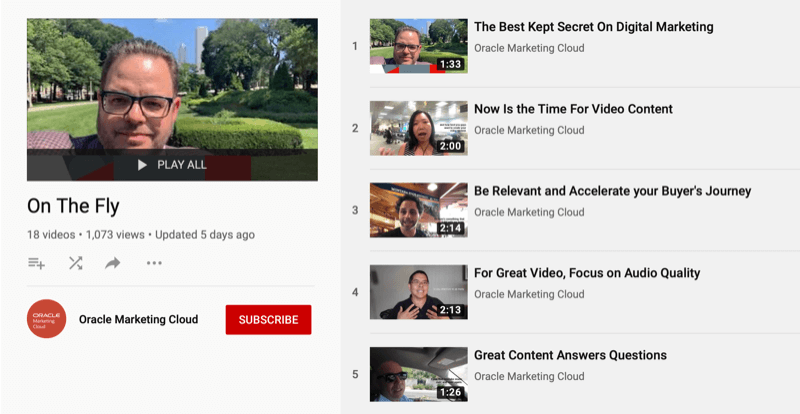 Oracle Marketing Cloudi YouTube'i sari lennult