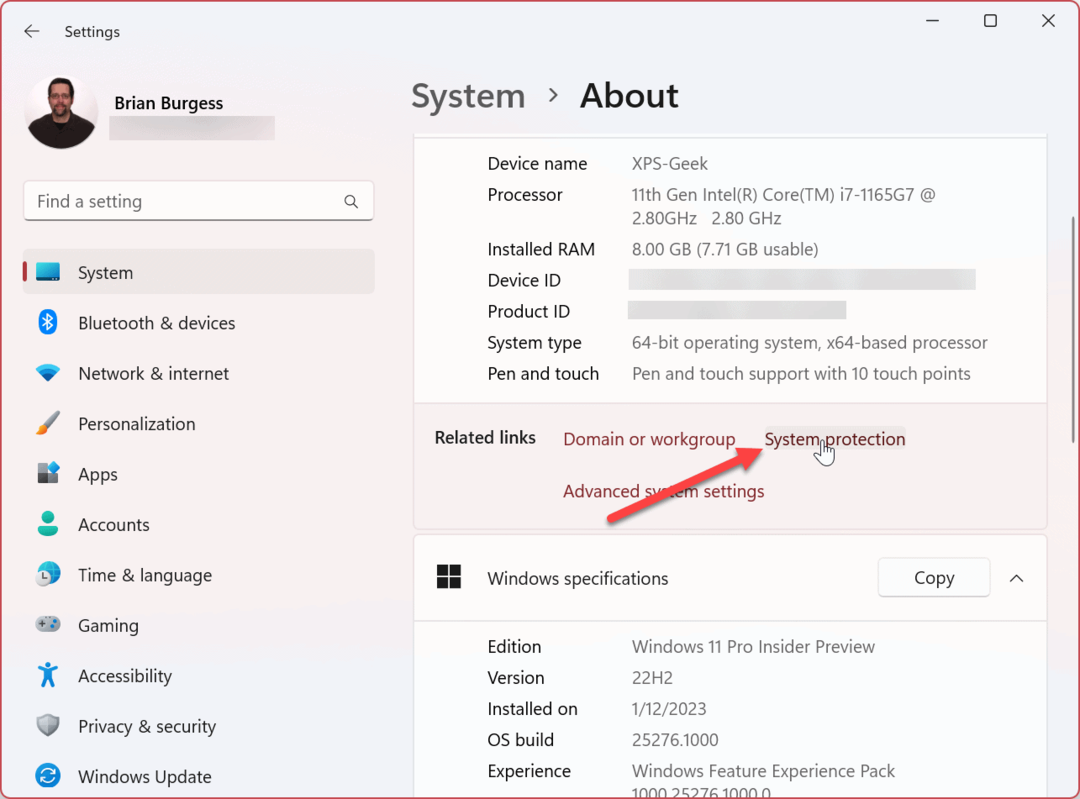 Draivide süsteemikaitse opsüsteemis Windows 11