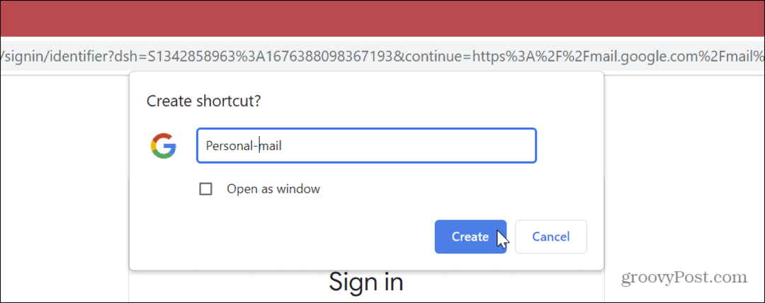 Gmaili lisamine Windows 11 tegumiribale