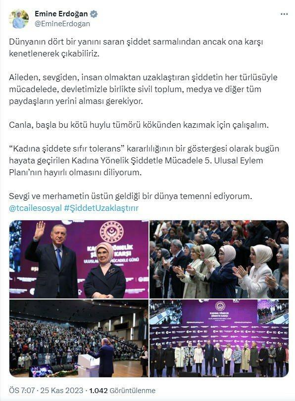 Esimene leedi Erdoğan räägib naistevastase vägivalla päeva kohta