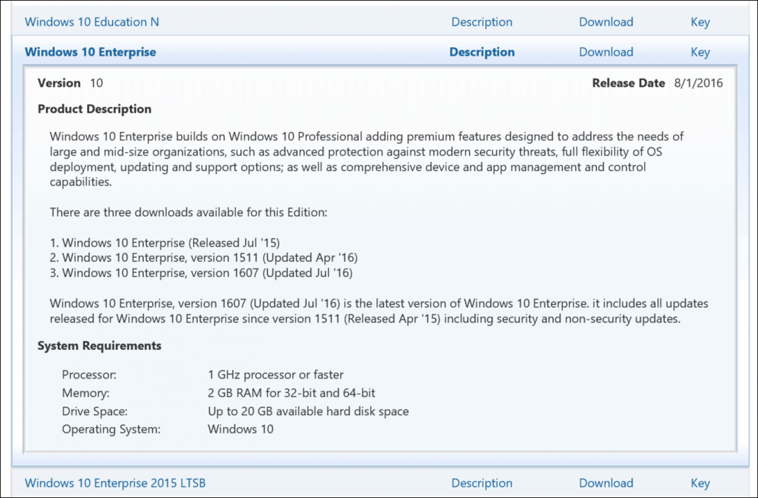 Windows 10 hulgilitsentsi tootenumber VLSC Enterprise Education Pro