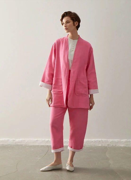 lcwaikiki kimonopükste ülikond roosa