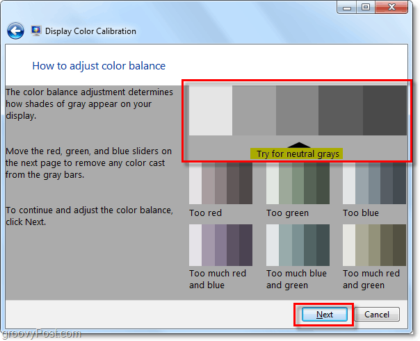 näites on näidatud Windows 7 värvitoonid, proovige neid sobitada