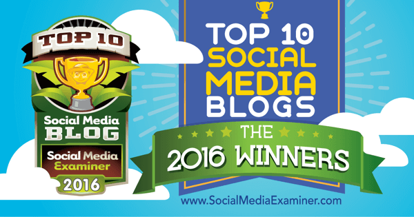2016. aasta sotsiaalmeedia blogide võistluse esikümme