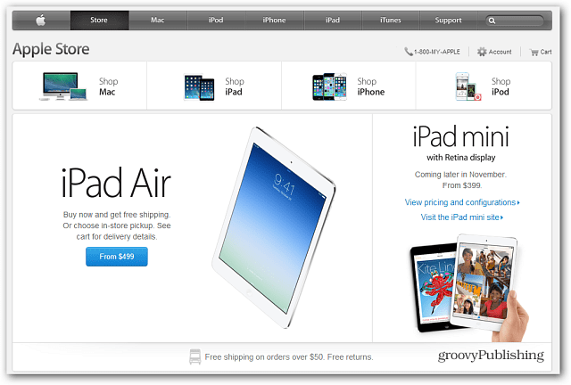Apple Store'is on nüüd saadaval uus iPad Air