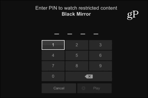 Netflixi PIN-kood