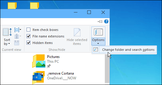Windows 10 File Explorer'i vaade