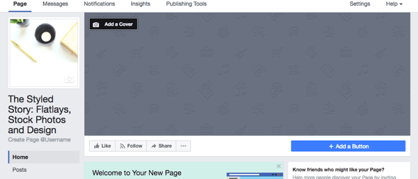 Laadige oma profiilipilt oma uuele Facebooki ärilehele.