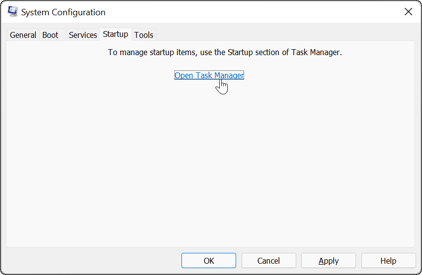 käivitage Windows 11 puhas alglaadimine