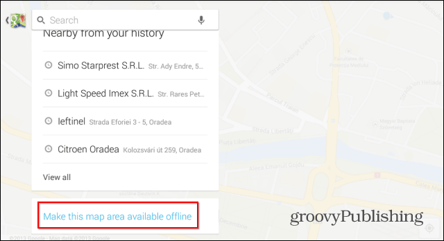 Google Mapsi Androidi kustutamise aadress