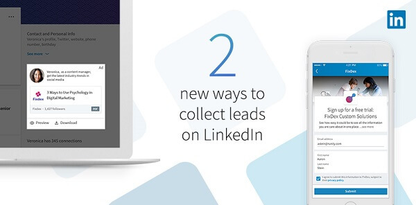 LinkedIn tutvustas kaks uut viisi müügivihjete kogumiseks, kasutades LinkedIni uusi sponsoreeritud sisu juhtivaid vorme.