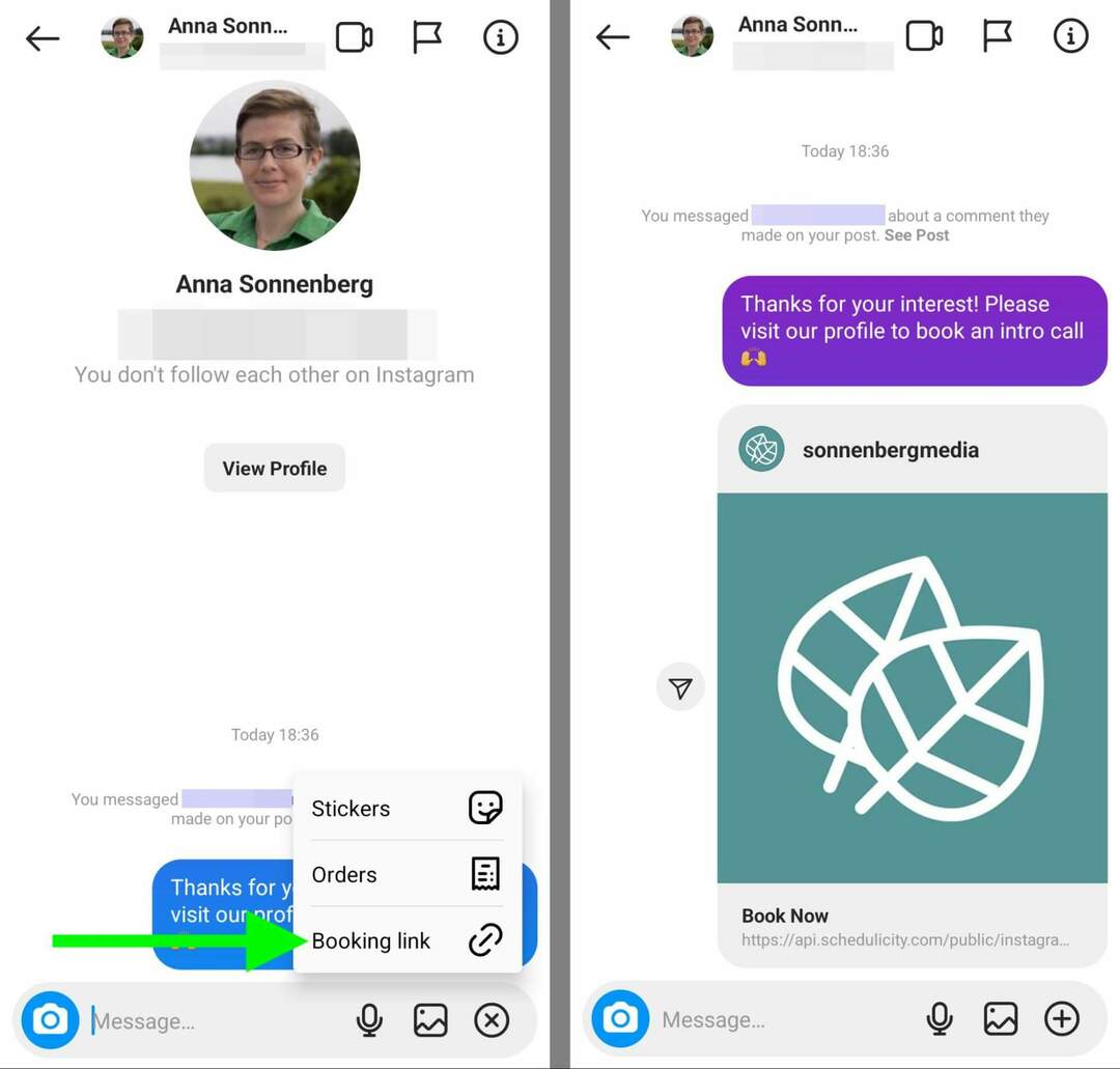 kuidas-vastata-instagrami-kommentaaridele-ja-dms-i-otsesõnumitele-vali-broneeringu-link-raamatu-now-button-example-12