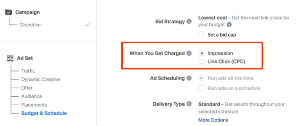 Pöörake tähelepanu sellele, millal teie Facebooki reklaamide eest tasu võetakse.