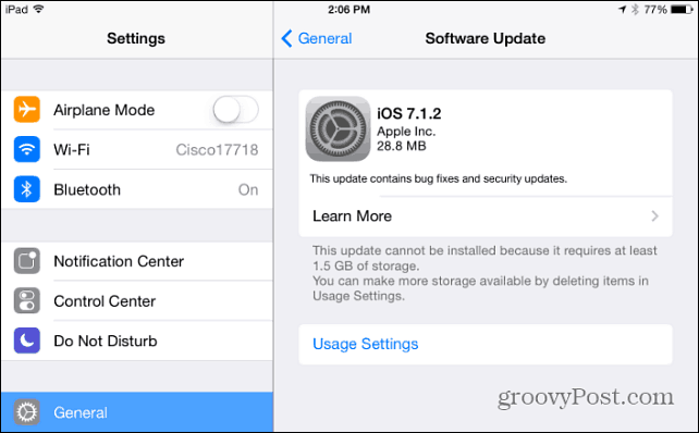 Apple vabastab iOS 7.1.2 tarkvarauuenduse