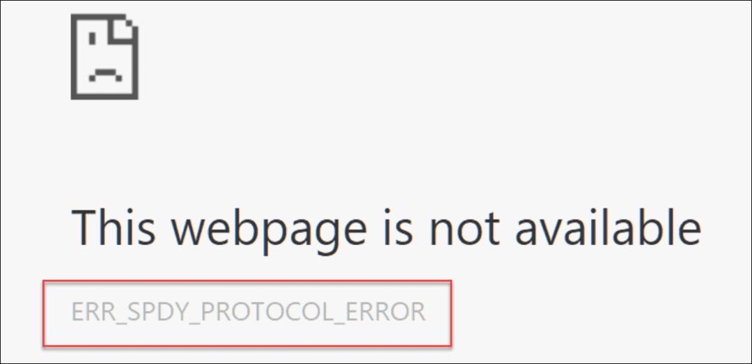 Parandage Chrome'is ERR_SPDY_PROTOCOL_ERROR