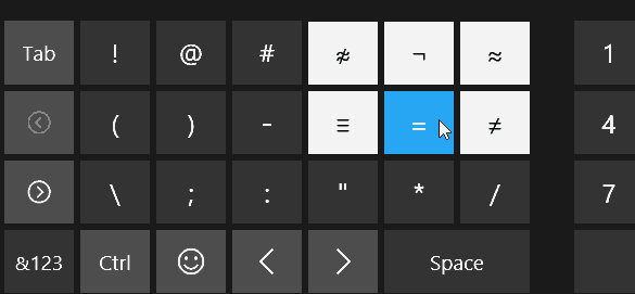 klaviatuuri alternatiivsed sümbolid