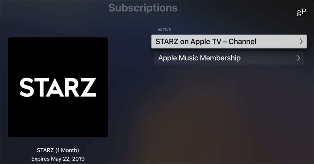Tühistage kanali tellimine Apple TV