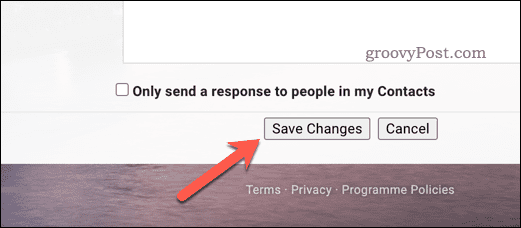 Gmaili seadete muudatuste salvestamine
