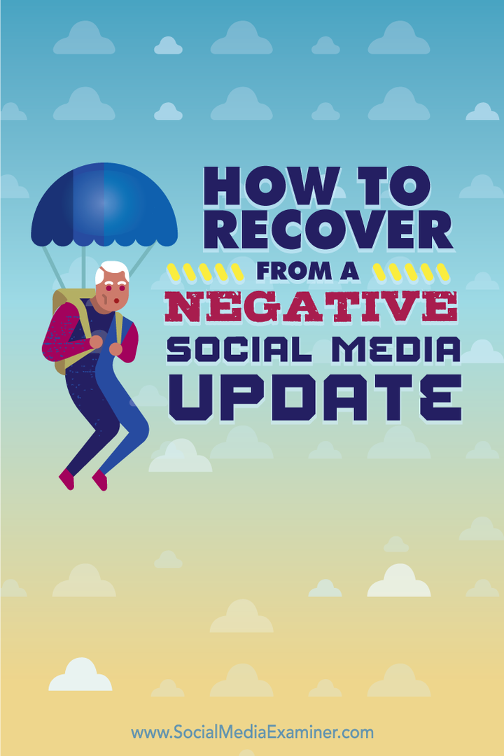 kuidas negatiivsest sotsiaalmeedia värskendusest taastuda