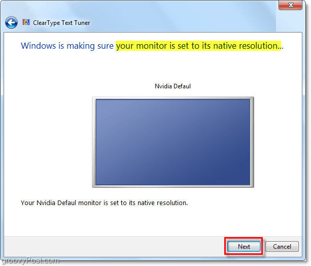 veenduge, et teie Windows 7 kuvar oleks seatud algsele eraldusvõimele