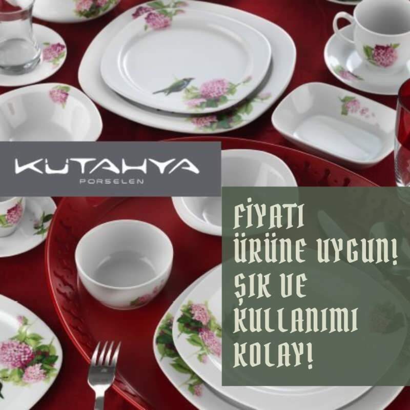 Kuidas osta Bim Kütahya Seramik 68-osalist kahekordse kujundusega ruudukujulist söögiriistu?