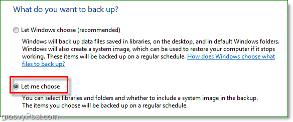Windows 7 varundamine - valige, milliste kaustade jaoks soovite varundada