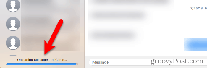 Sõnumite üleslaadimine Mac iCloudisse