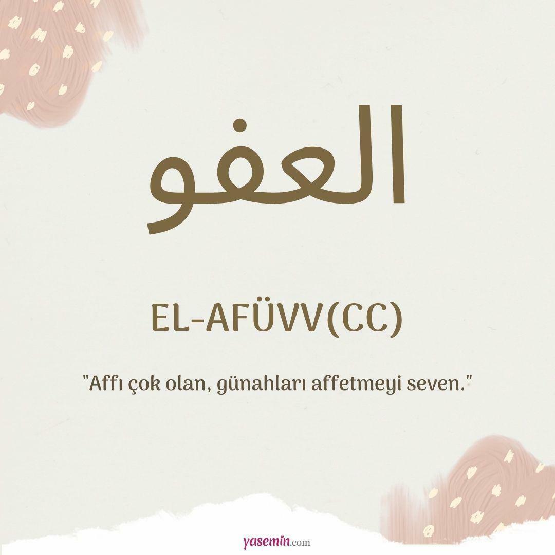 Mida tähendab al-Afuw (c.c)?