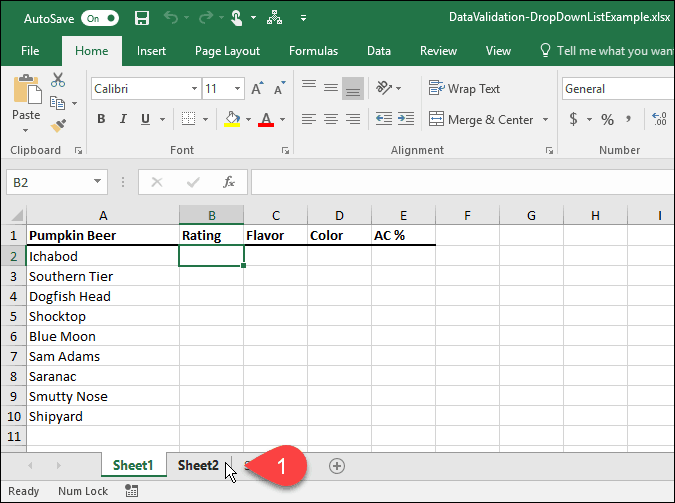 Kuidas luua ripploendeid andmete valideerimise abil Microsoft Excelis?