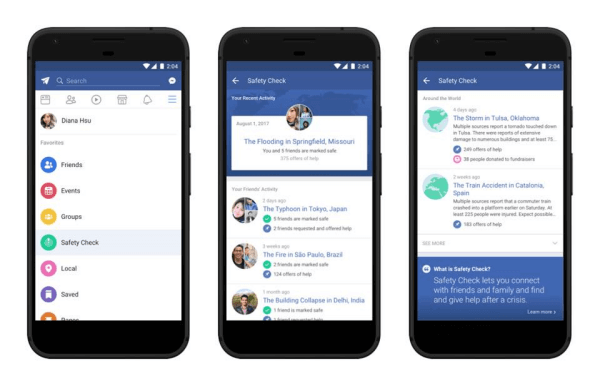 Varsti pakub Facebook spetsiaalset ohutuskontrolli, kus kasutajad saavad näha, kus see hiljuti aktiveeriti, saada vajalikku teavet ja potentsiaalselt aidata kannatada saanud piirkondi.