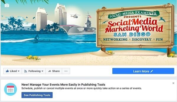 Facebook hõlbustab Facebooki sündmuste haldamist lehelt Publishing Tools'is.