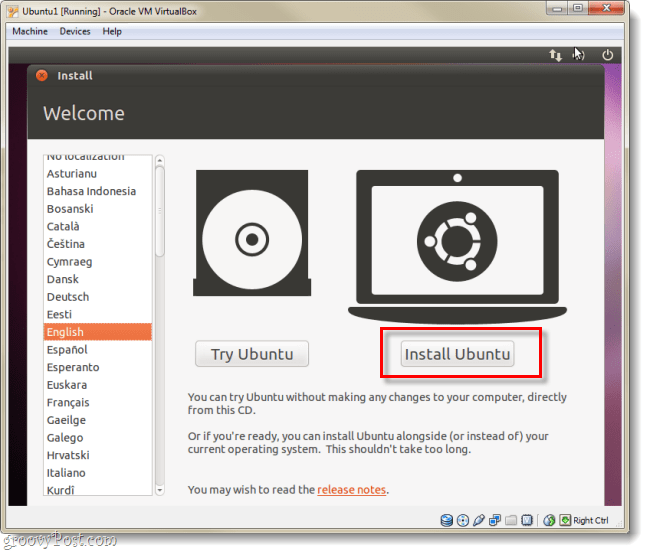 installida ubuntu 
