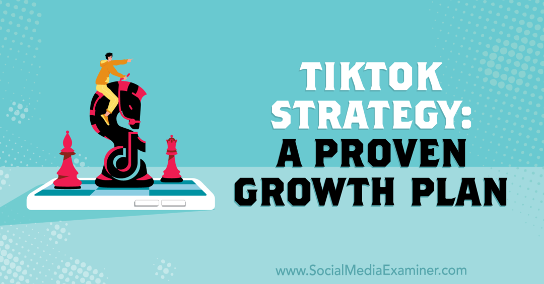 TikToki strateegia: tõestatud kasvuplaan, mis sisaldab Jackson Zaccaria teadmisi sotsiaalmeedia turunduse podcastist.
