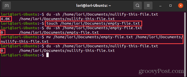 Puute- ja mv-käskude kasutamine Linuxis