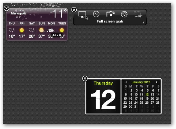 Juhtpaneeli kalender OS X