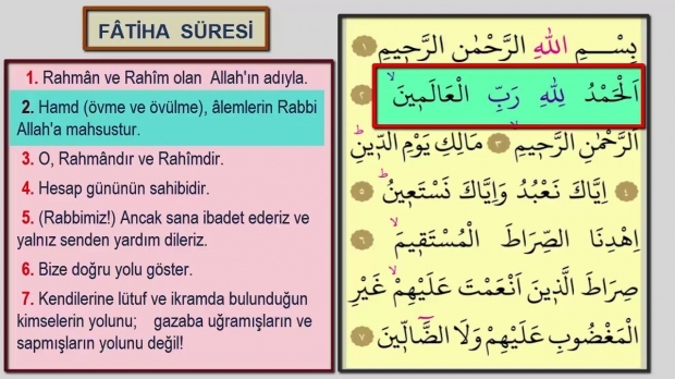 Suura al-Fatiha araabia keeles ja selle tähendus