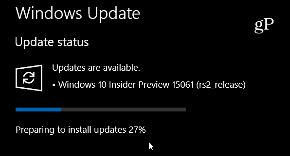 Windows 10 Insider Build 15061 on selle nädala kolmas arvuti eelvaateversioon