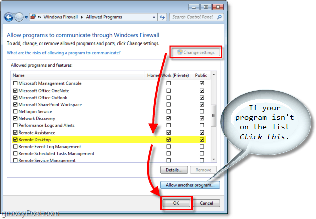 Programmi lubamine Windows 7 tulemüüri kaudu [Kuidas]