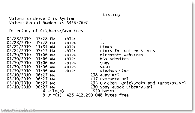 Windowsi 7 kausta sisu trükitud kataloog