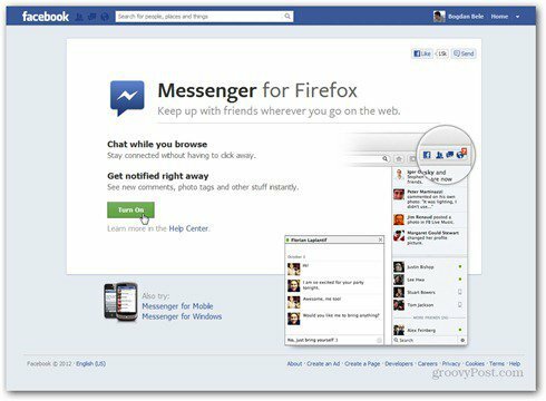facebook Messenger Firefoxi jaoks