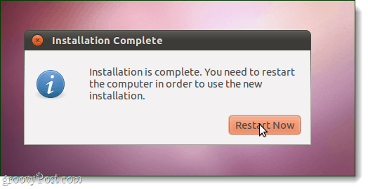 ubuntu installimine on lõpule viidud