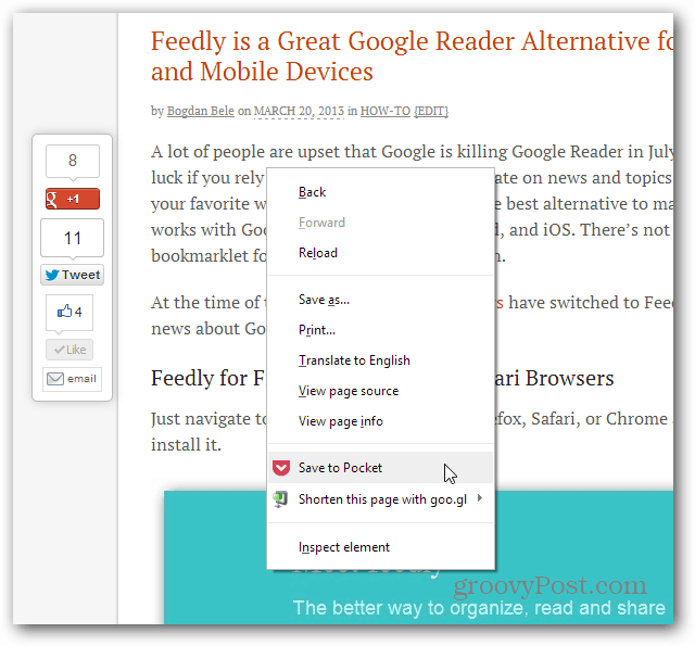 Kuidas saada Google Chrome'i vana paremklõpsu menüü Tagasi