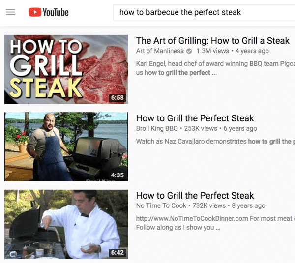 Kui teil on grillimistoode, sihtige inimesi grillimisega seotud videote reklaamide kaudu.