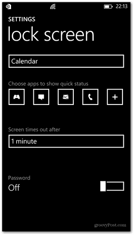 Windows Phone 8 kohandab lukustuskuva parooli välja