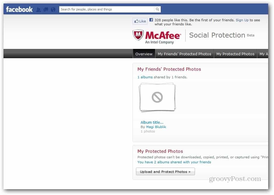 McAffee kaitseb teie Facebooki fotosid