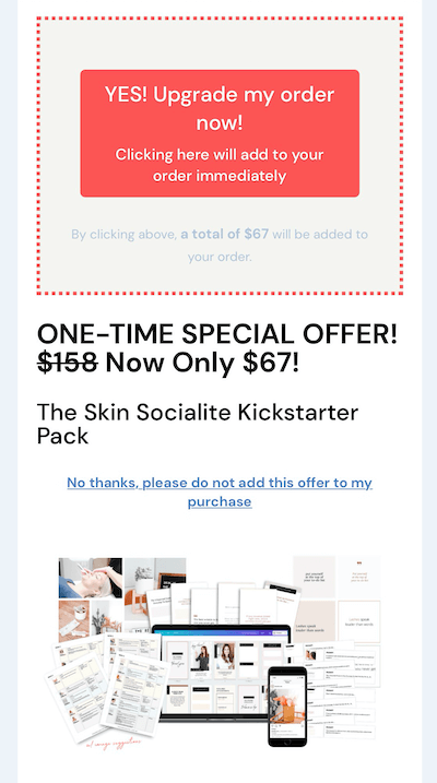 näide instagrami müügist, mille pakkumine on 67 dollarit nende kickstarteri paketi jaoks