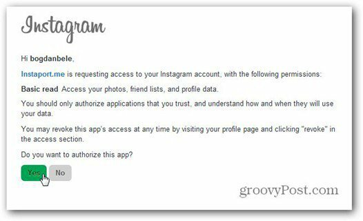 instaport instagram võimaldab juurdepääsu