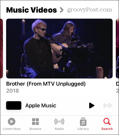 Apple Musicu video esitusloendid