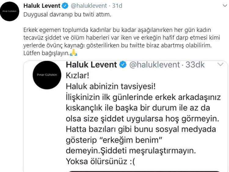 Haluk Levent Pınar Gültekini reaktsioon pärast mõrva jagamist kogunes!